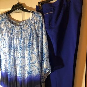 Women  Valarie Steven’s top and pants sold as a set
